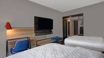 Room, 2 Queen Beds | Desk, free WiFi, bed sheets