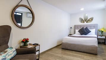 In-room safe, desk, laptop workspace, iron/ironing board