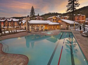 Outdoor pool, a heated pool