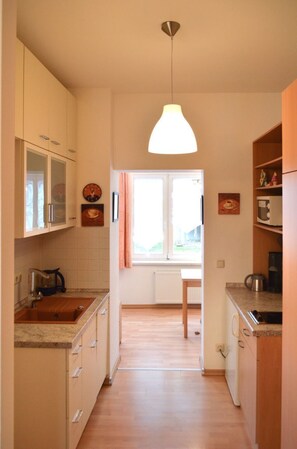 Microwave, oven, dishwasher, high chair