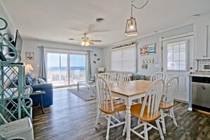 Interior - Beachfront Home by Pier, Restaurant, and Bar -- Ideal for 2 families (Oak Island)