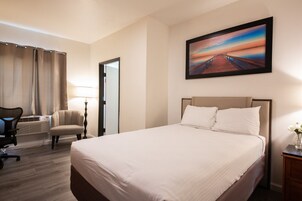 Cortinas blackout, wifi gratis y ropa de cama 