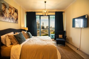 1 bedroom, premium bedding, Select Comfort beds, in-room safe - Lux BnB I X1 Tower I Golf Course & Sea Views (Dubai)