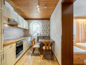 Oven, dishwasher, freezer, dining tables