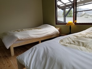 Blackout curtains, iron/ironing board, free WiFi