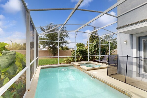 Una piscina riscaldata