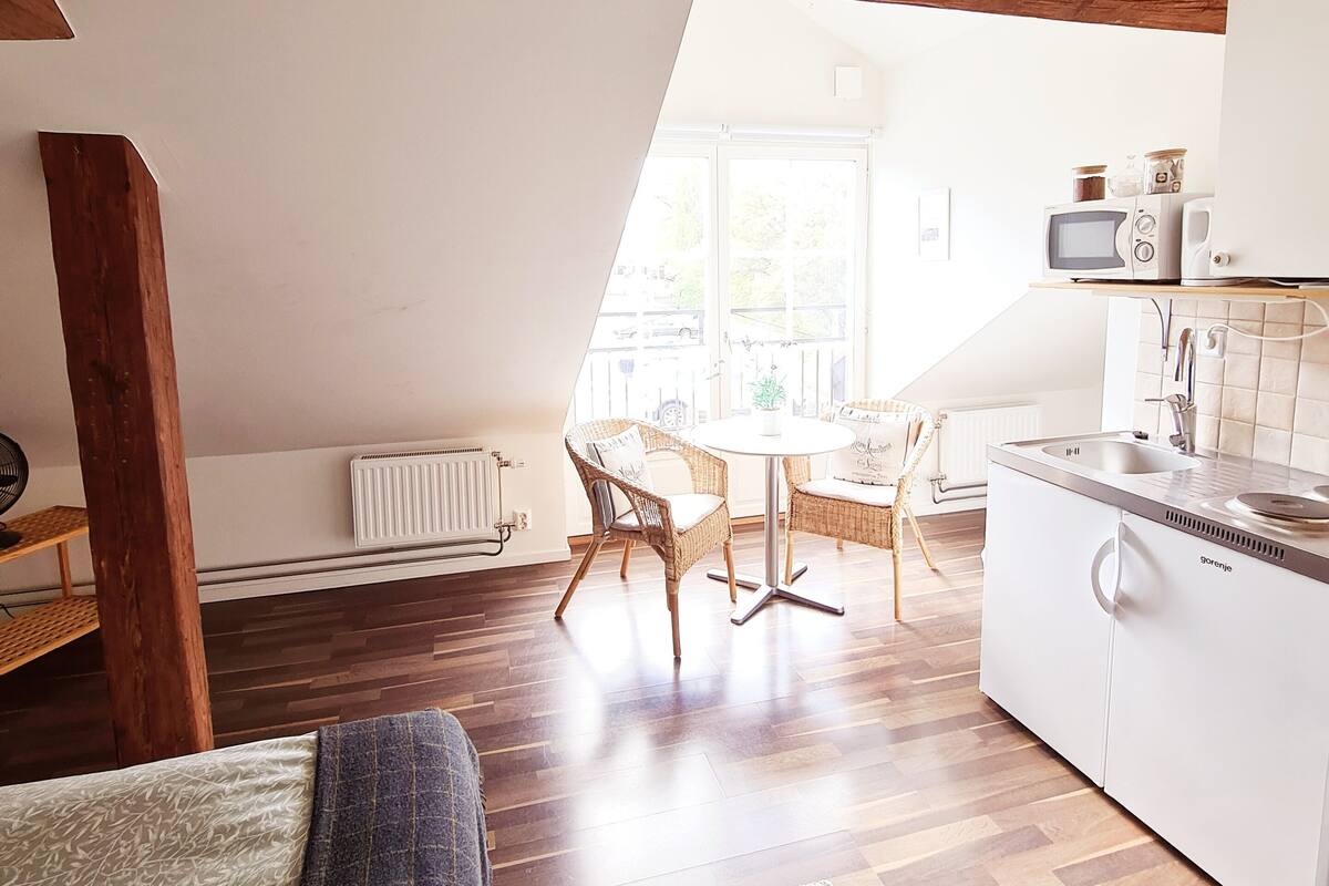 studio | private kitchenette | fridge, microwave, stovetop, coffee/tea maker