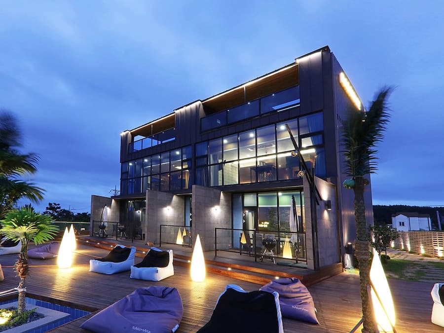 Front of property – evening/night