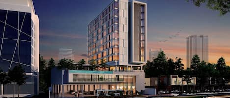 Vista frontal de la propiedad