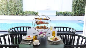 Petit déjeuner continental servi tous les jours en supplément
