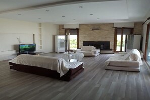 Villa, 4 Bedrooms | Living room | LCD TV - CE004 by Villaofsummer (Cesme)