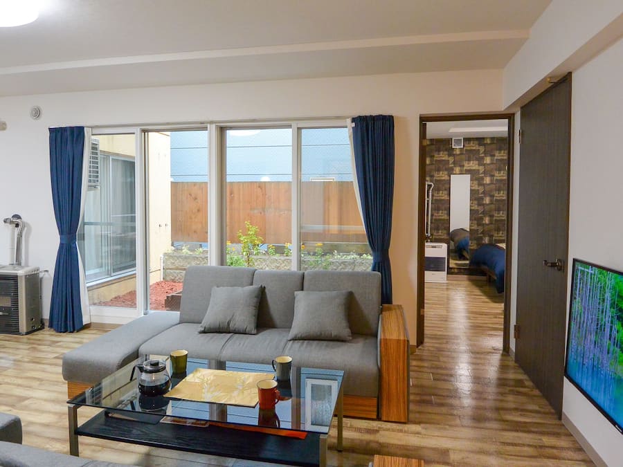 32-inch flat-screen TV with cable channels