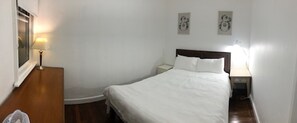 3 habitaciones, tabla de planchar con plancha, wifi y ropa de cama 