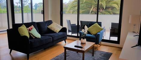 Téléviseur connecté, livres, bureau