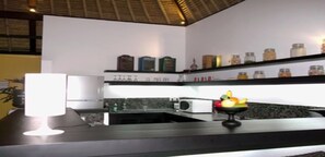 Villa, 2 Bedrooms | Private kitchen | Fridge, stovetop, toaster, cookware/dishes/utensils