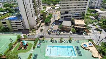 A heated pool