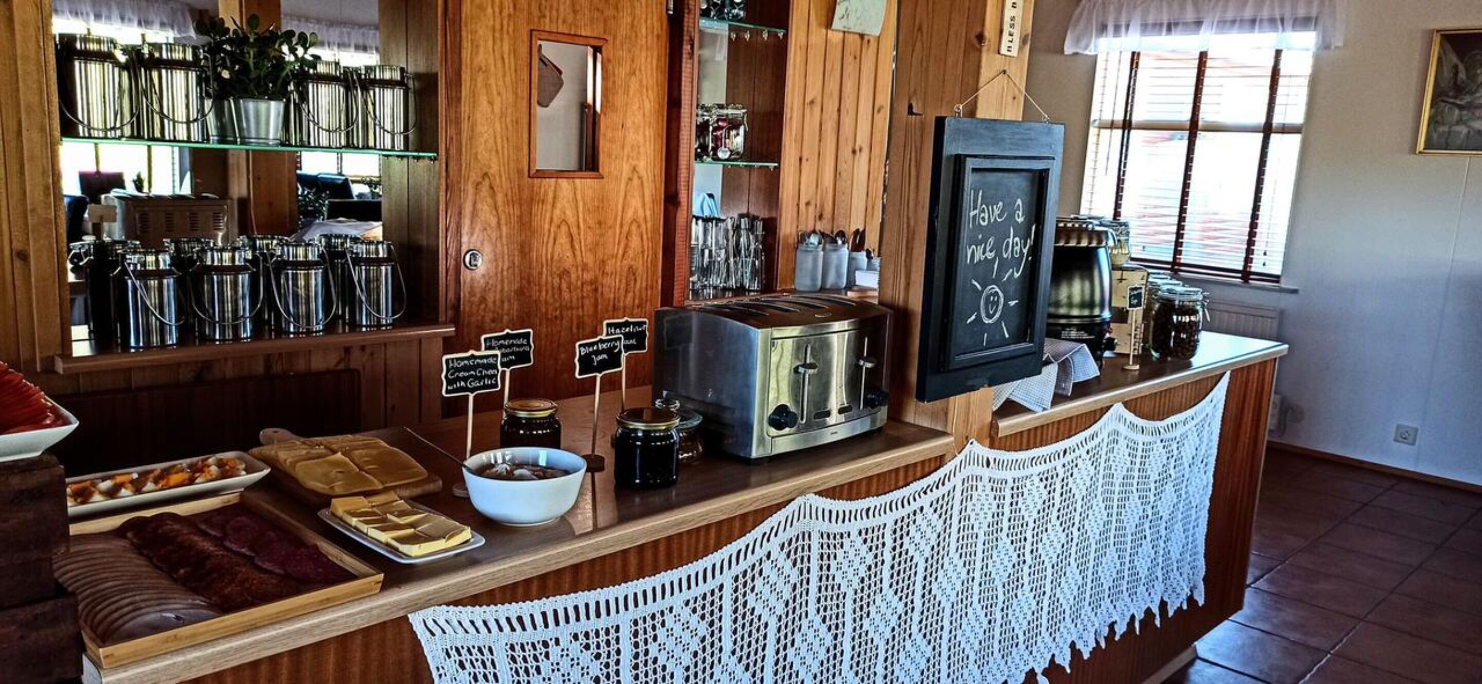 Free daily buffet breakfast