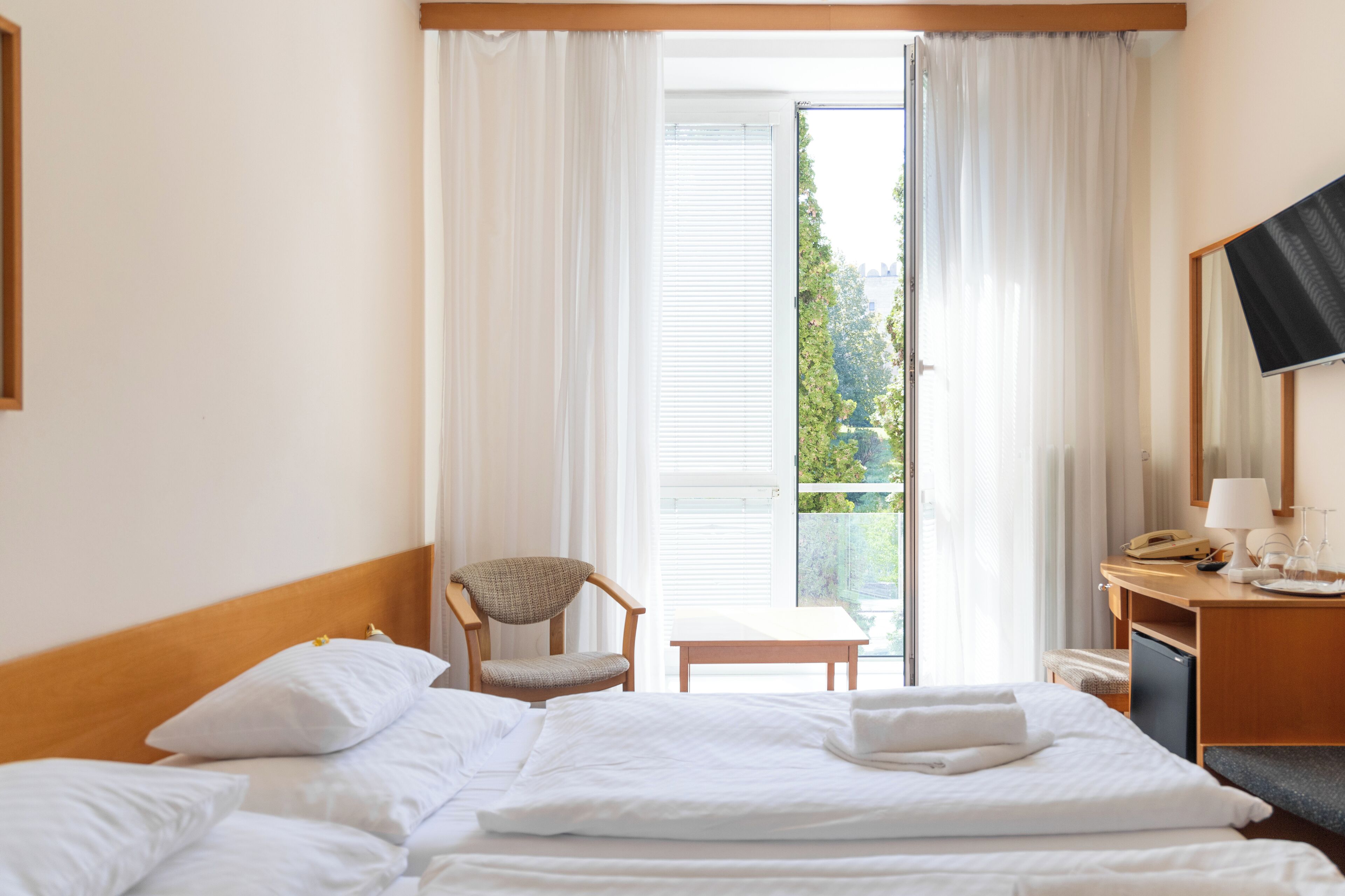 Standard Double Room | Minibar, in-room safe, desk, laptop workspace