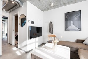 42-inch flat-screen TV with digital channels, TV, streaming services