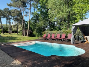 Piscine extérieure, piscine chauffée