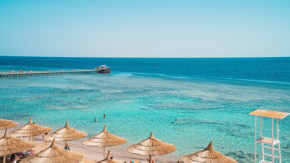 Private beach, sun loungers, beach umbrellas, beach towels - Nubian Island, Families and Couples only (Sharm El Sheikh)