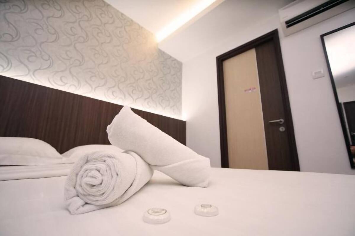 Blackout drapes, iron/ironing board (on request), WiFi (free)