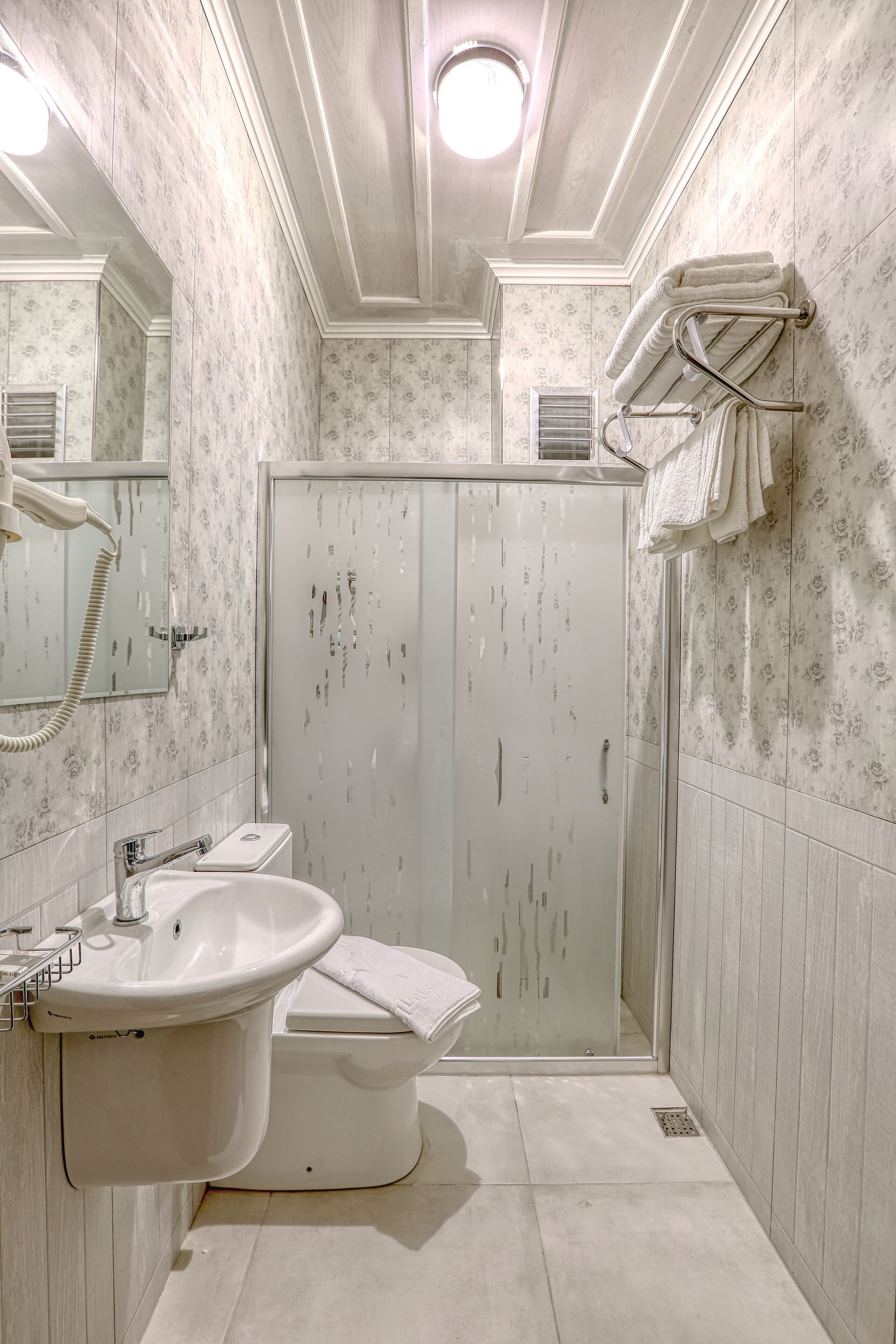 shower, free toiletries, hair dryer, bathrobes