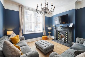 TV, fireplace - Host & Stay | Simba House (Saltburn-by-the-Sea)