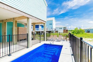 A heated pool
