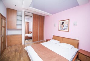 컴포트 아파트 | 2 개의 침실, 저자극성 침구, 객실 내 금고, 각각 다른 스타일의 인테리어