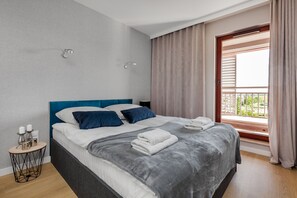 Deluxe-huoneisto | 1 makuuhuone, vauvan matkasänky, ilmainen Wi-Fi