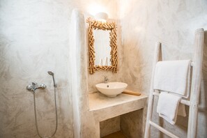 Shower, hair dryer - White Sands Love  · Funky holiday villa with pool, (Xifara)