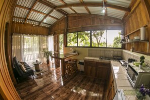 Fridge, microwave, stovetop, coffee/tea maker - Lake Cabin #2. AC / WiFi (La Fortuna)