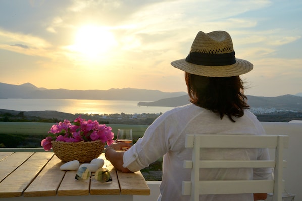 Comfort Studio | Balcony view - Hawk Stone (Milos)