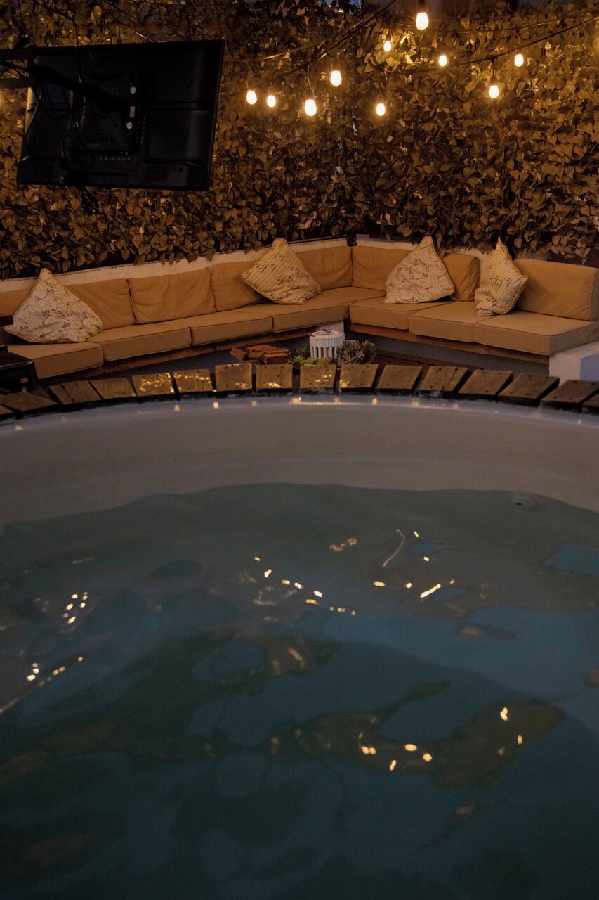 A heated pool