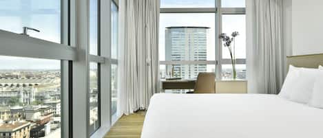 Premium bedding, down comforters, individually decorated