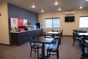 Free daily self-service breakfast 