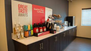 Free daily self-serve breakfast
