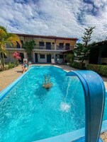 Indoor pool, open 8:00 AM to 10:00 PM, pool umbrellas, sun loungers