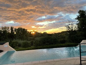 Outdoor pool - Air-conditioned villa with pool, SEA and MOUNTAIN views, BEACH access at 600M (Sainte-Lucie de Porto-Vecchio)