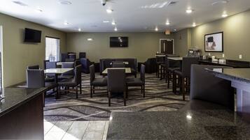 Free daily buffet breakfast