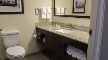 A bathroom with a toilet, sink, and towel rack.