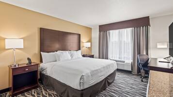 Studio, 1 kingsize bed met slaapbank, uitzicht op meer (Nosmoking with Benched Tub) | Luxe beddengoed, pillowtop-bedden, individueel gedecoreerd