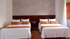 Deluxe Double Room, 2 Queen Beds, Balcony, City View | Minibar, in-room safe, desk, laptop workspace - Casa de la Asunción (Oaxaca)