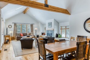 TV, fireplace, video games, ping pong