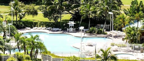 Outdoor pool, a heated pool