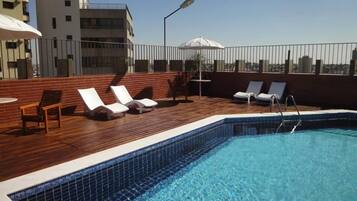 Outdoor pool, a rooftop pool