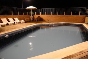 Outdoor pool, a rooftop pool