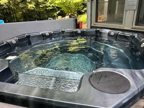 Outdoor spa tub - Private Cherry Beach Pool House with large heated pool & hot tub!  (Three Oaks)