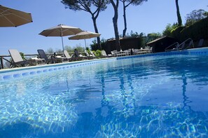 Außenpool, Liegestühle